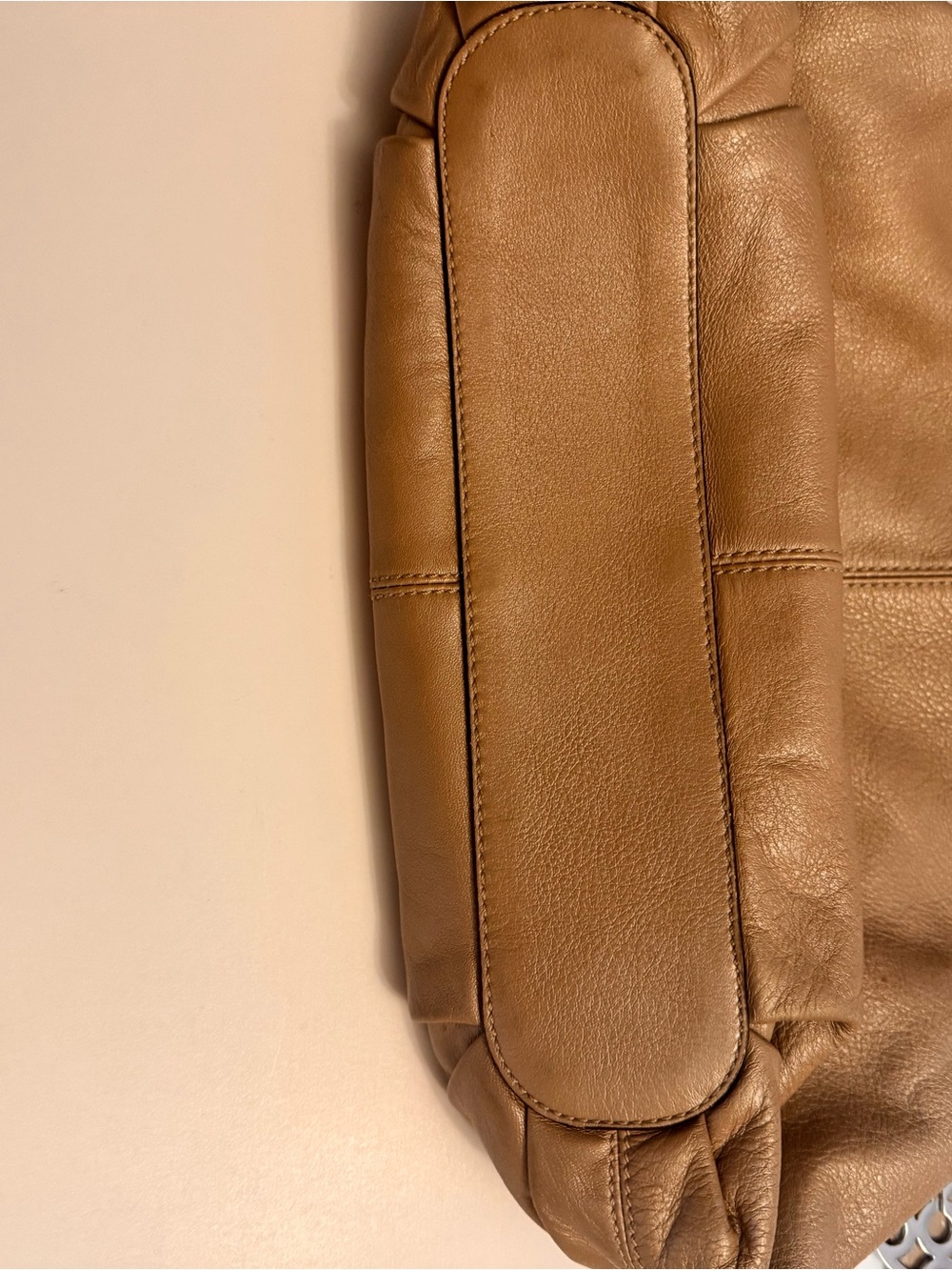Coach Leather Hobo Shoulder Bag in Beige - Picture 3 of 10